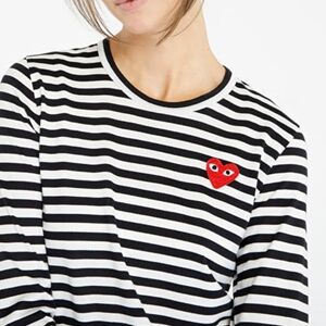 T-SHIRT COMME DES GARÇONS PLAY HEART LOGO LONG SLEEVE TEE - S